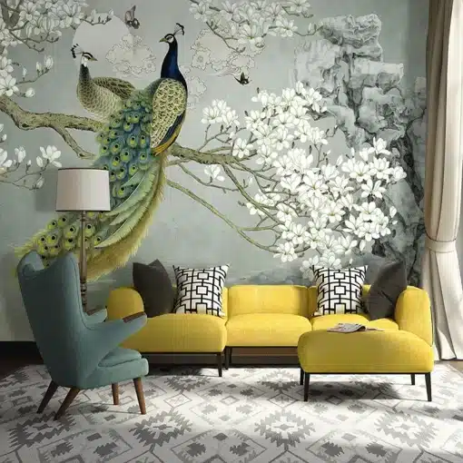 Custom-Photo-Mural-Wallpaper-3D-Peacock-Magnolia-Flowers-Wall-Painting-Study-Living-Room-Background-Home-Decor-4 – saadaval Tootemaailm e-kaubamajas