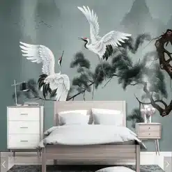 Custom-3D-Mural-Chinoiserie-Wallpaper-Pines-And-Red-crowned-Cranes-Wall-Painting-Wall-Papers-For-Living-1 – saadaval Tootemaailm e-kaubamajas