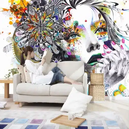 Custom-Mural-Wallpaper-Color-Hand-Painted-Abstract-Graffiti-Beauty-Art-Background-Photo-Wallpaper-Living-Room-Bedroom-3 – saadaval Tootemaailm e-kaubamajas