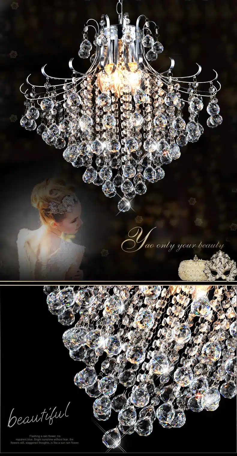 2017 Luxury Crystal Chandelier Living Room Lamp lustres de cristal indoor Lights Crystal Pendants For Chandeliers Free shipping 10