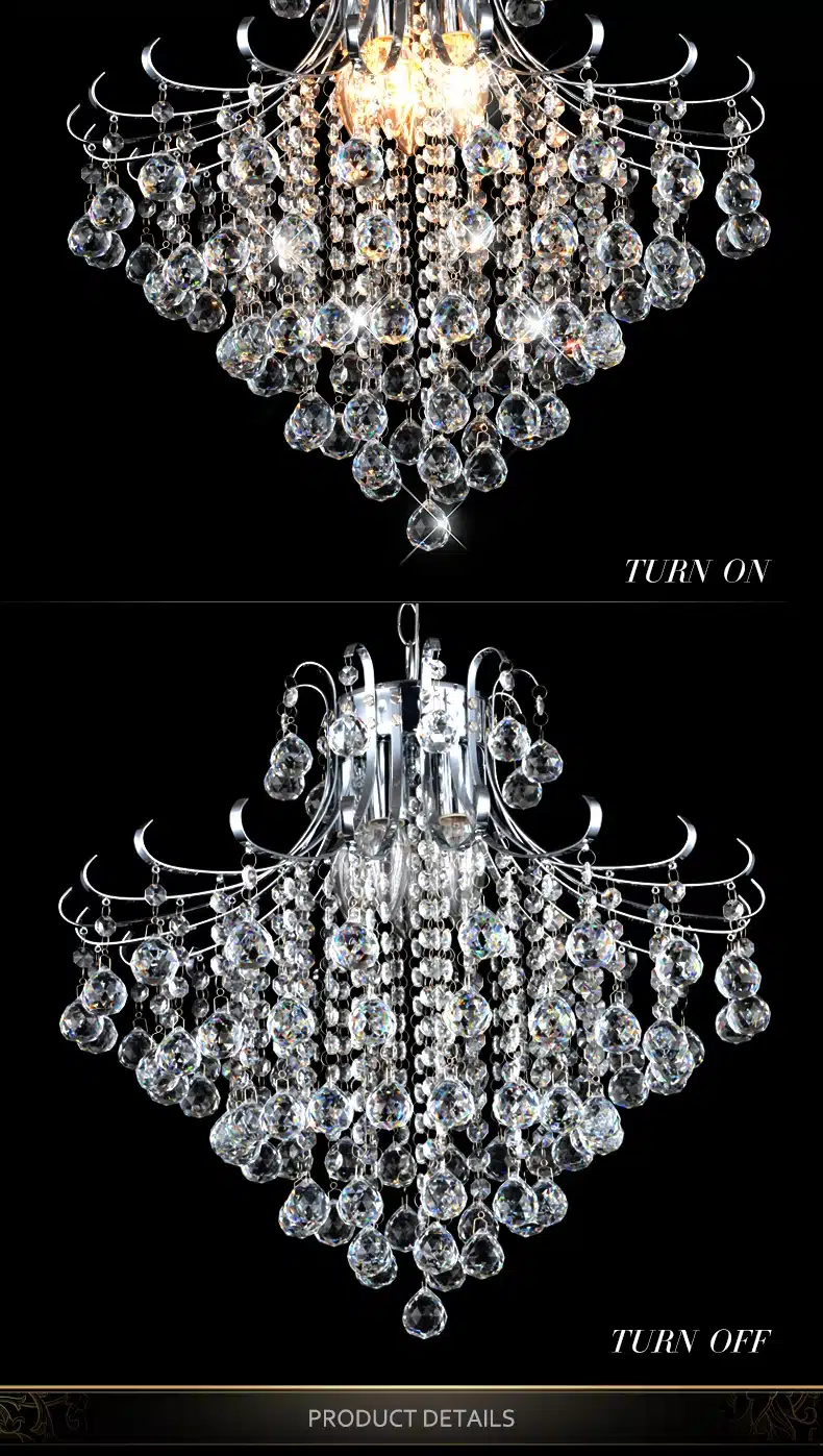 2017 Luxury Crystal Chandelier Living Room Lamp lustres de cristal indoor Lights Crystal Pendants For Chandeliers Free shipping 12