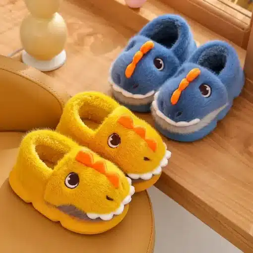 Cute-Cartoon-Dinosaur-Children-Plush-Slippers-Soft-Sole-Non-slip-Winter-Warm-Baby-Boys-Girls-Indoor-4 – saadaval Tootemaailm e-kaubamajas