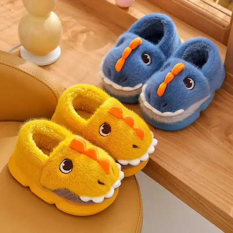 Cute-Cartoon-Dinosaur-Children-Plush-Slippers-Soft-Sole-Non-slip-Winter-Warm-Baby-Boys-Girls-Indoor-4 – saadaval Tootemaailm e-kaubamajas