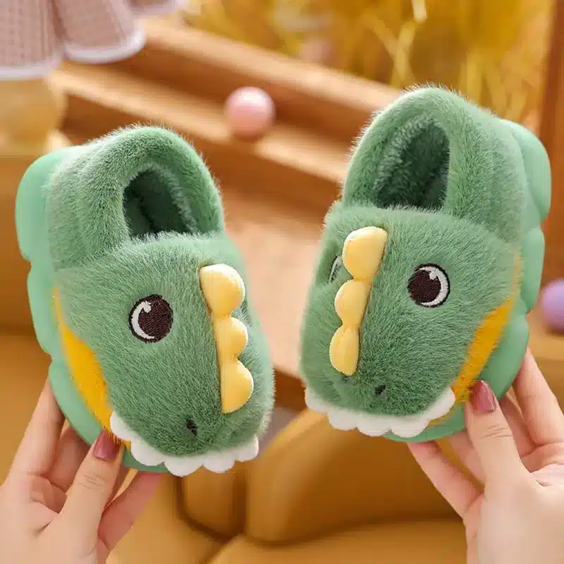Cute-Cartoon-Dinosaur-Children-Plush-Slippers-Soft-Sole-Non-slip-Winter-Warm-Baby-Boys-Girls-Indoor-5 – saadaval Tootemaailm e-kaubamajas