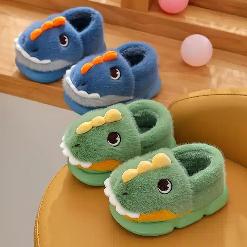 Cute-Cartoon-Dinosaur-Children-Plush-Slippers-Soft-Sole-Non-slip-Winter-Warm-Baby-Boys-Girls-Indoor-3 – saadaval Tootemaailm e-kaubamajas