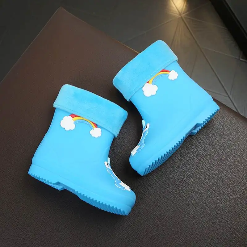 New-Kids-Rain-Boots-For-Girls-Rubber-Rainboot-Boys-Baby-Girls-PVC-Warm-Children-Waterproof-Shoes-3 – saadaval Tootemaailm e-kaubamajas