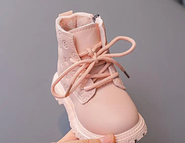 Bota-Kid-Boots-Kid-Fashion-Boots-Autumn-Winter-Boys-British-Plush-Short-Boot-Girl-Ankle-Boots-2 – saadaval Tootemaailm e-kaubamajas