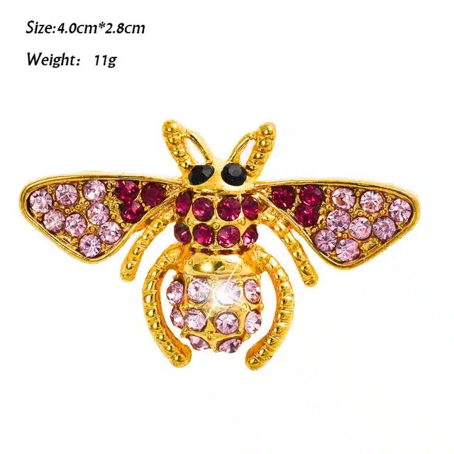 Retro Insect Dragonfly Butterfly Broach Bee Brooch Women Crystal Animal Elephant Cat Birds Sea Horse Broches Mujer Men Brosche 20