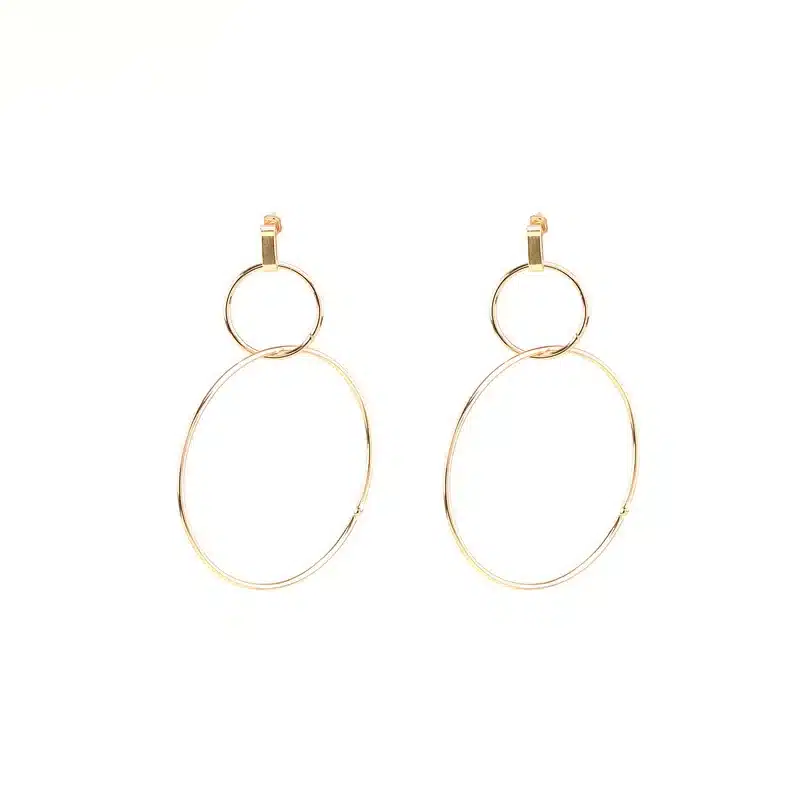 2017 New European Exaggerated Aros Big Hoop Earrings for Women Double Round Circle Pendant Long Earrings Brincos Jewelry XR431 26