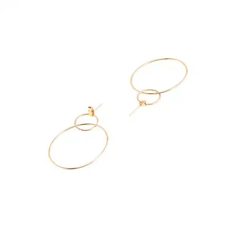 2017 New European Exaggerated Aros Big Hoop Earrings for Women Double Round Circle Pendant Long Earrings Brincos Jewelry XR431 28