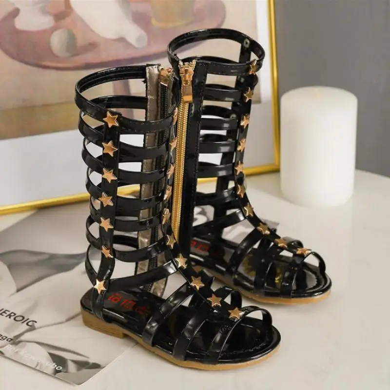 New-Summer-Child-Sandals-Roman-Boots-High-top-Girls-Sandals-Kids-Gladiator-Sandals-Hot-Sale-Toddler-1
