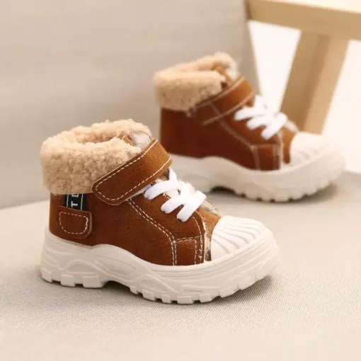 2021-Children-Warm-Boots-Winter-New-Boys-Plus-Thicken-Velvet-Cotton-Shoes-Girls-Waterproof-Short-Boots-1