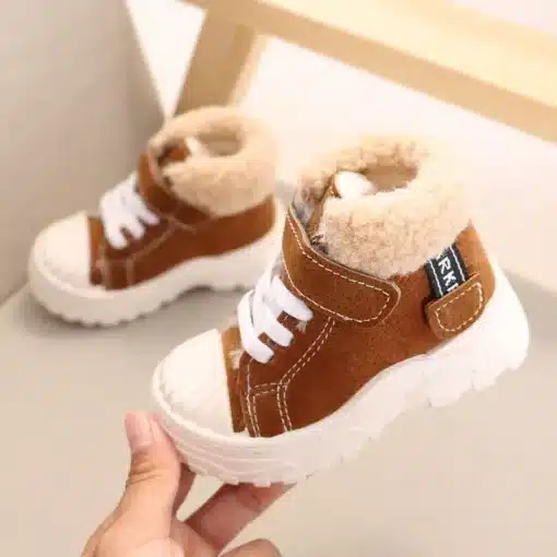2021-Children-Warm-Boots-Winter-New-Boys-Plus-Thicken-Velvet-Cotton-Shoes-Girls-Waterproof-Short-Boots-2