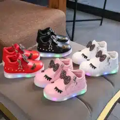 Children-Glowing-Sneakers-Kid-Princess-Bow-for-Girls-LED-Shoes-Cute-Baby-Sneakers-with-Light-Shoes