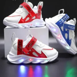 New-LED-Children-Glowing-Shoes-Baby-Luminous-Sneakers-Boys-Lighting-Running-Shoes-Kids-Breathable-Mesh-Sneakers