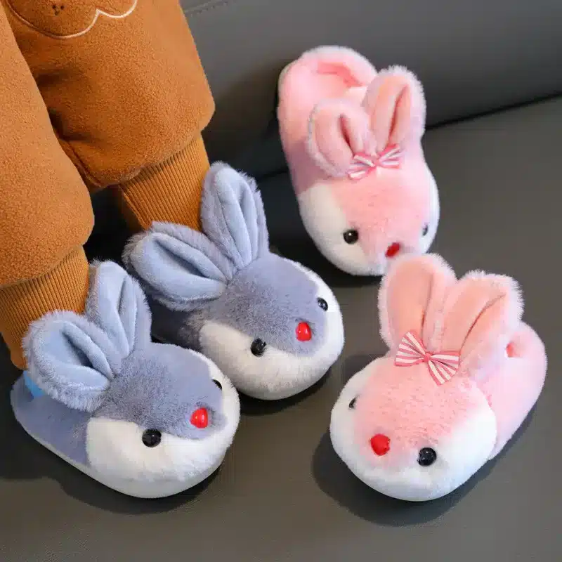 Children-Winter-Thick-Slippers-Kids-Cotton-padded-Shoes-Baby-Indoor-Warm-Slippers-Girls-Cute-Cartoon-Rabbit-2
