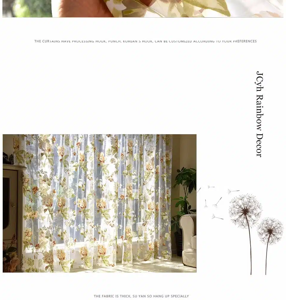 Floral Tulle Curtains For Living Room Purple Sheer Curtains For Children Bedroom Door Short Kitchen Window Curtains Kids Drapes 22