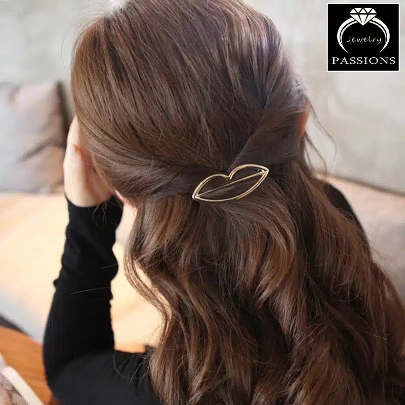 Hot Sale Fashion Gold Silver Metal Round Triangle Geometry Hair Clips Barrettes Hairpin For Women Headwear Decorative Jewelry 23