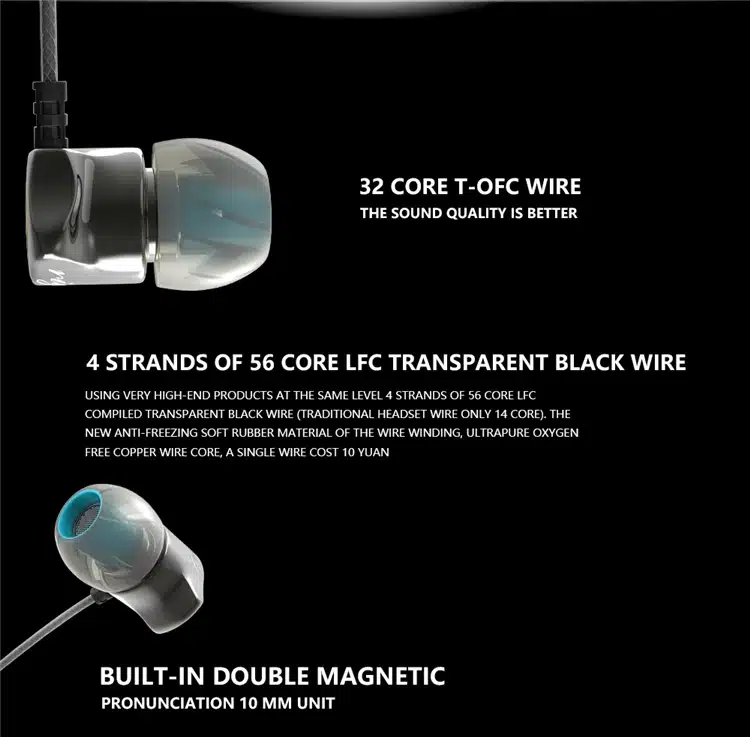 Earphones QKZ DM7 Special Edition Gold Plated Housing Headset Noise Isolating HD HiFi Earphone auriculares fone de ouvido 20
