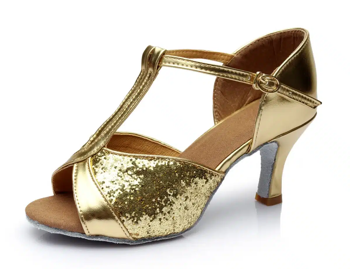 Hot Sale women's Latin dance shoes square and thin heel high quality ladies salsa dance shoes 3