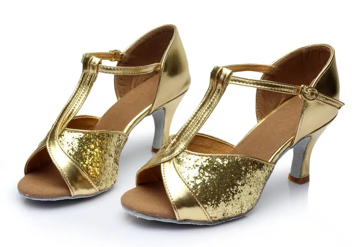 Hot Sale women's Latin dance shoes square and thin heel high quality ladies salsa dance shoes 5