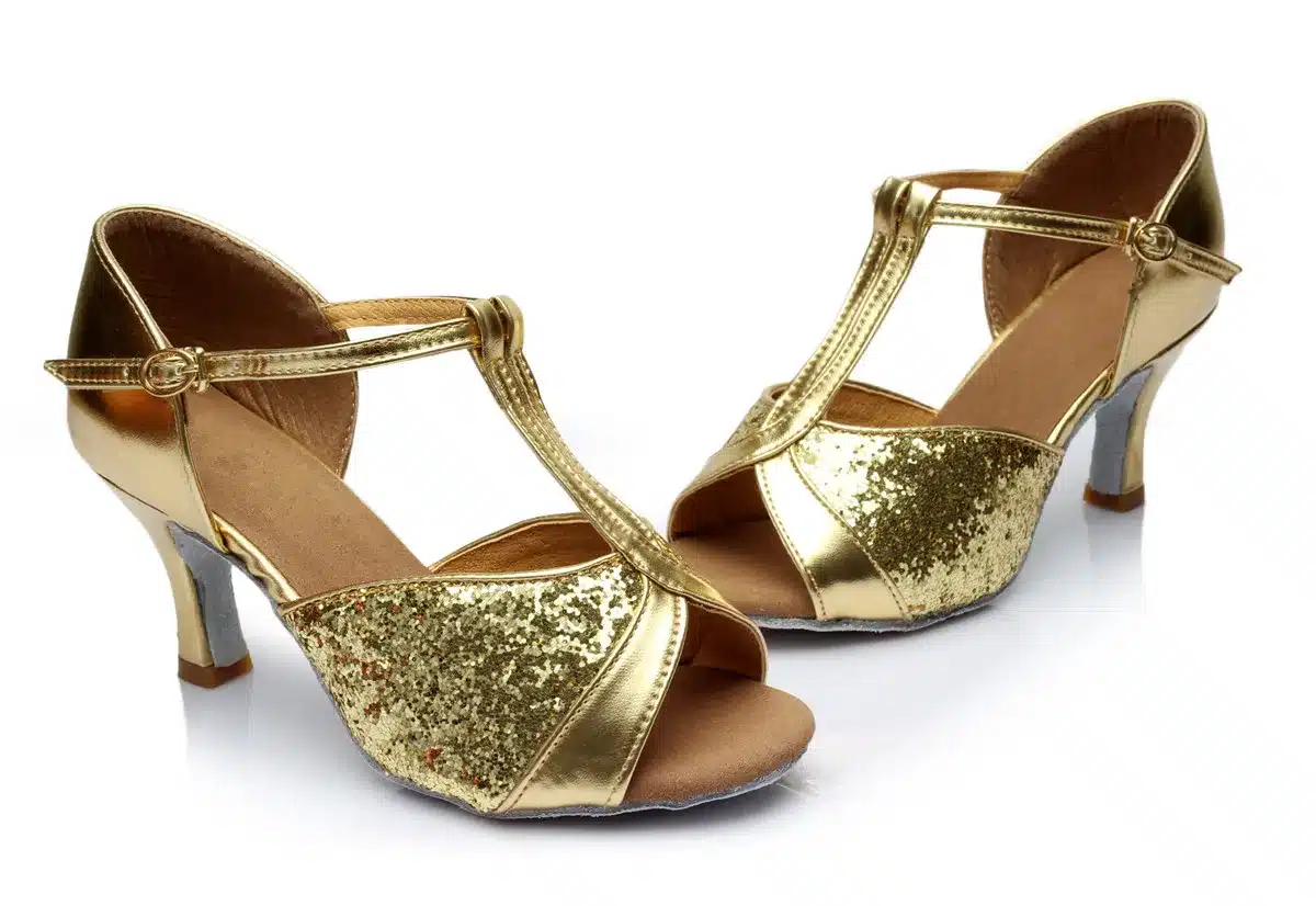 Hot Sale women's Latin dance shoes square and thin heel high quality ladies salsa dance shoes 7