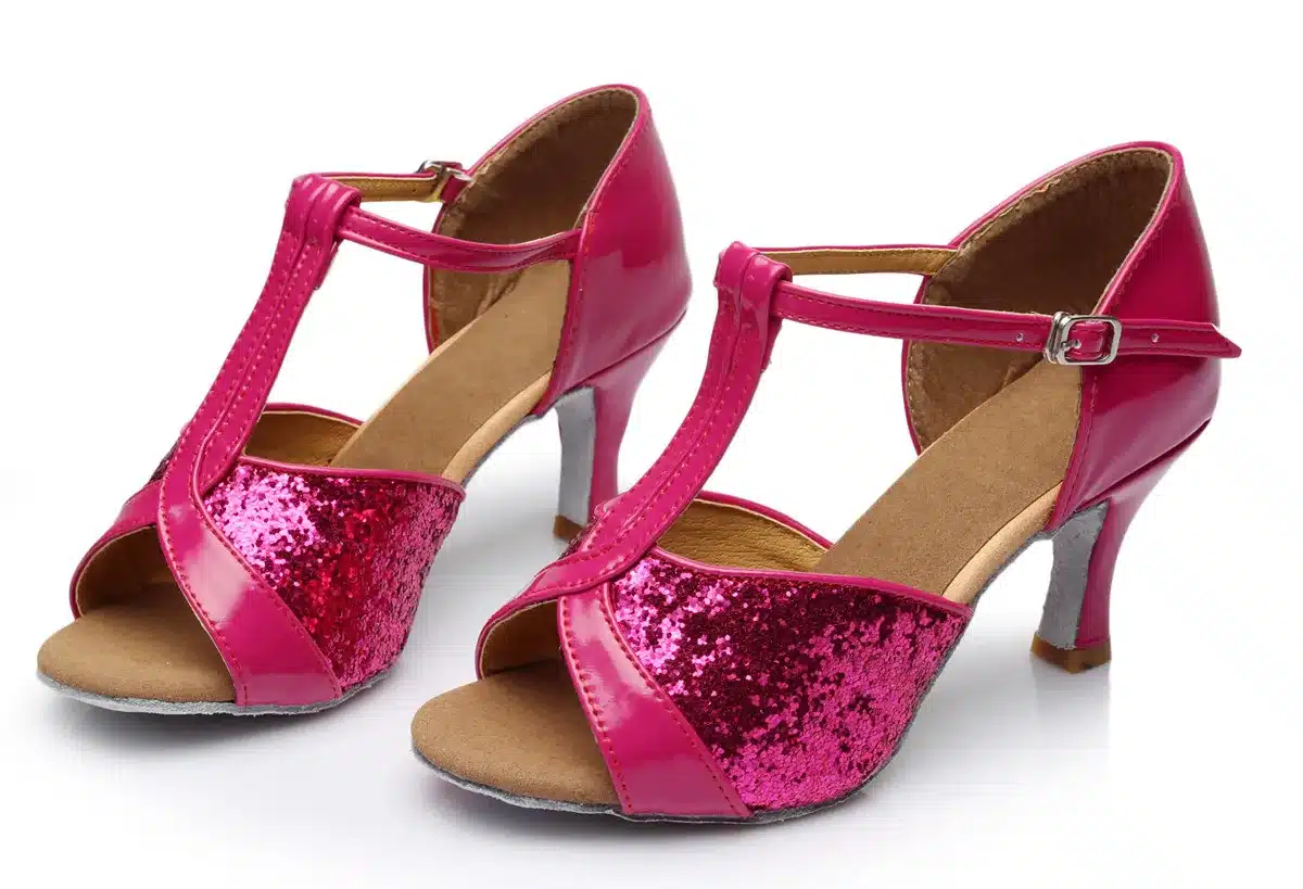 Hot Sale women's Latin dance shoes square and thin heel high quality ladies salsa dance shoes 10