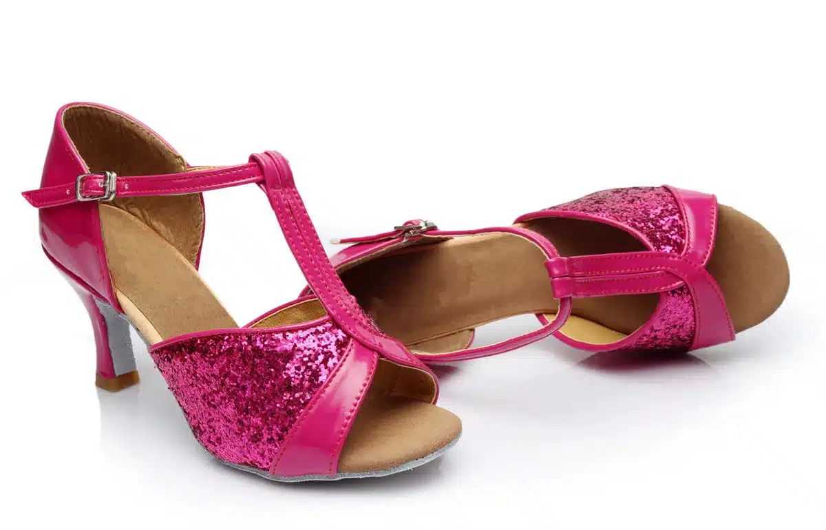 Hot Sale women's Latin dance shoes square and thin heel high quality ladies salsa dance shoes 11