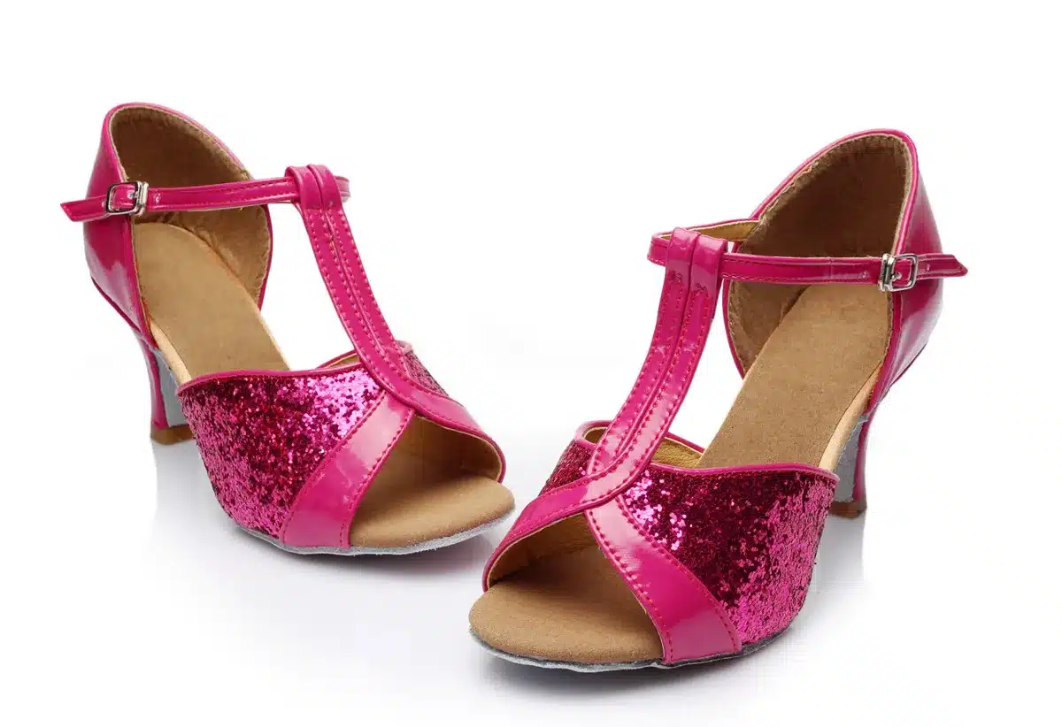 Hot Sale women's Latin dance shoes square and thin heel high quality ladies salsa dance shoes 12