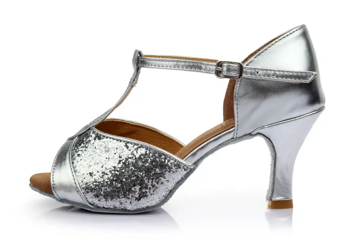 Hot Sale women's Latin dance shoes square and thin heel high quality ladies salsa dance shoes 19