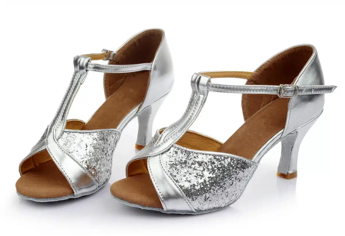 Hot Sale women's Latin dance shoes square and thin heel high quality ladies salsa dance shoes 20