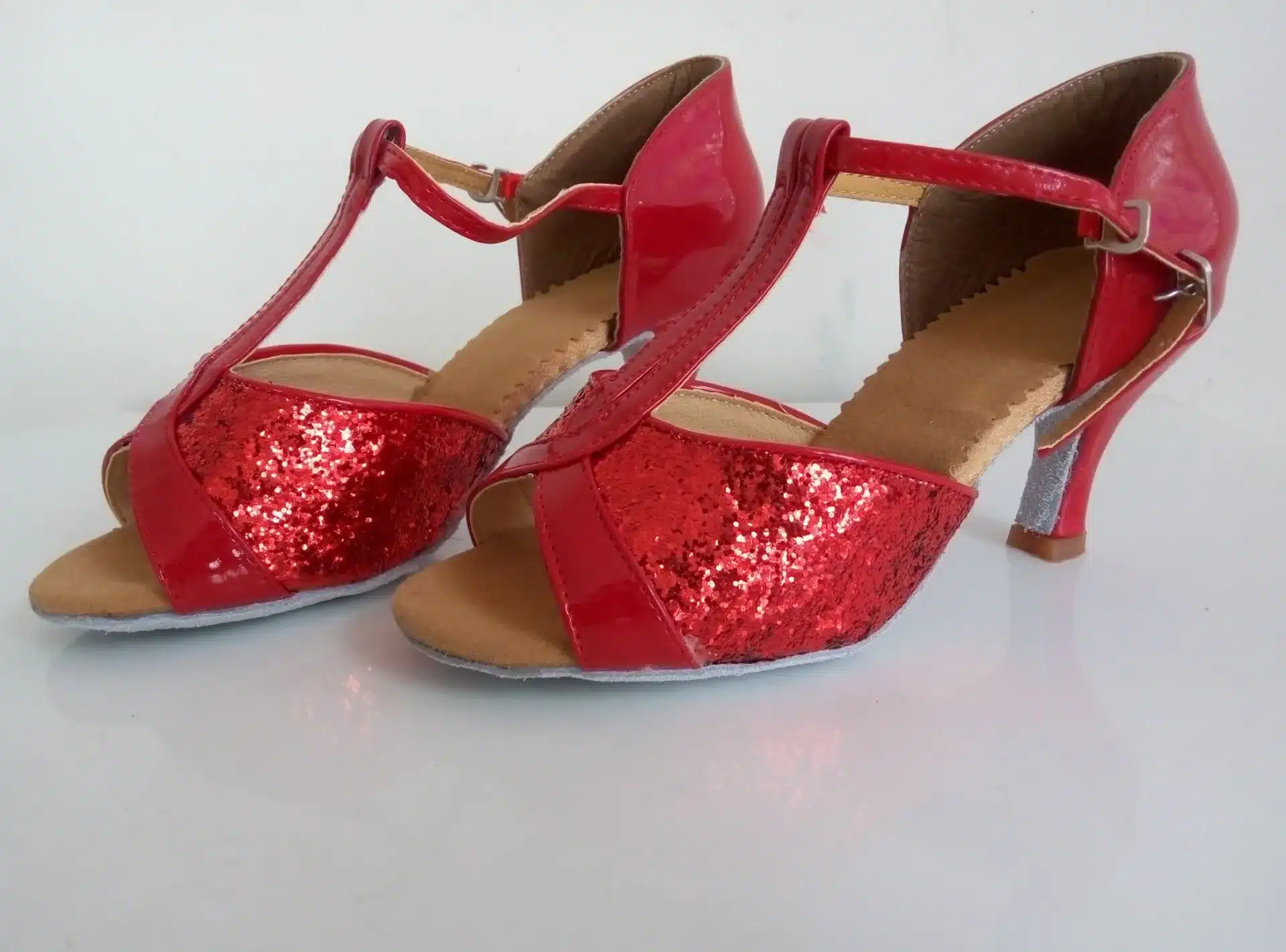 Hot Sale women's Latin dance shoes square and thin heel high quality ladies salsa dance shoes 28
