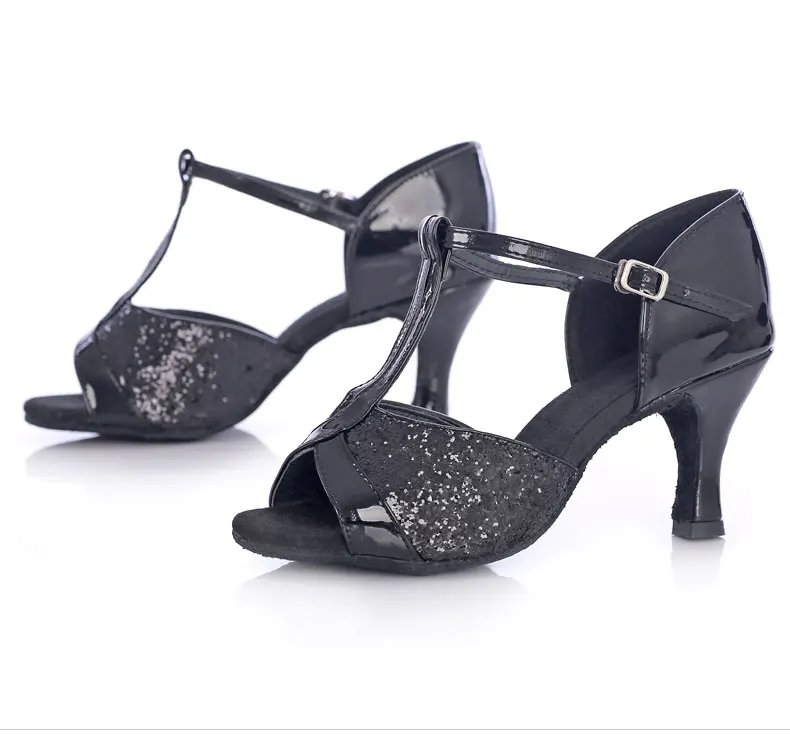 Hot Sale women's Latin dance shoes square and thin heel high quality ladies salsa dance shoes 30