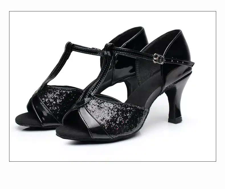 Hot Sale women's Latin dance shoes square and thin heel high quality ladies salsa dance shoes 31