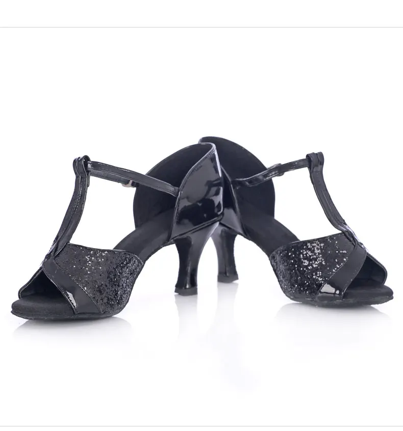 Hot Sale women's Latin dance shoes square and thin heel high quality ladies salsa dance shoes 32