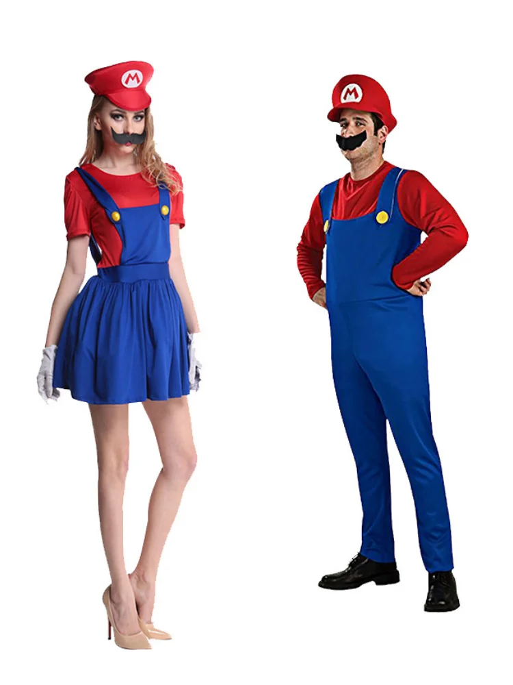 Super Luigi ja Super Mario kostüümid naistele ja meestele