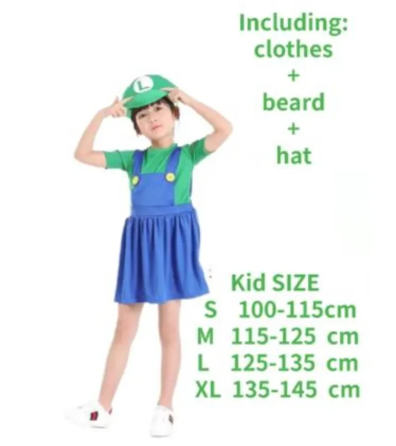 Super Luigi kostüüm tüdrukutele