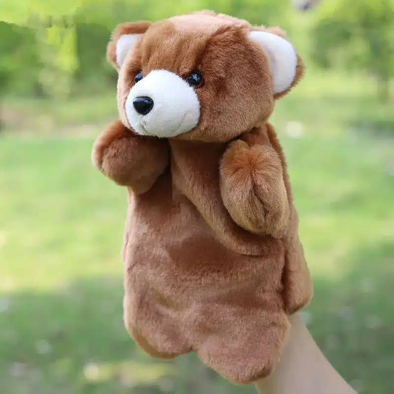 Animal Plush Hand Puppet Doll Toys Pig Cat Owl Monkey Dog Rabbit Shark Bear Puppet Kids Soft Kukla Toys Marionnette 2