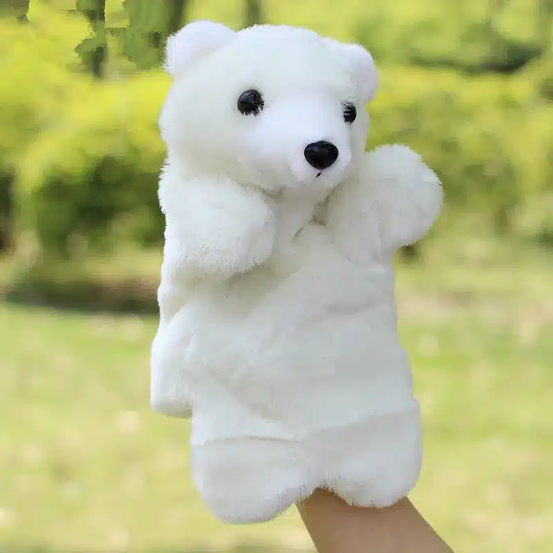 Animal Plush Hand Puppet Doll Toys Pig Cat Owl Monkey Dog Rabbit Shark Bear Puppet Kids Soft Kukla Toys Marionnette 3
