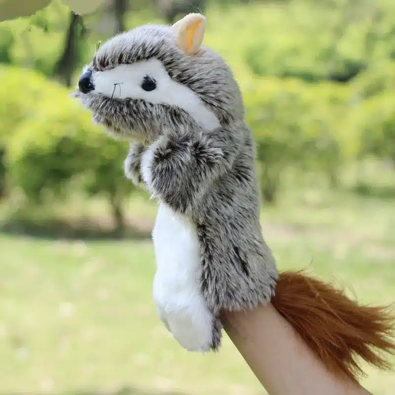 Animal Plush Hand Puppet Doll Toys Pig Cat Owl Monkey Dog Rabbit Shark Bear Puppet Kids Soft Kukla Toys Marionnette 4