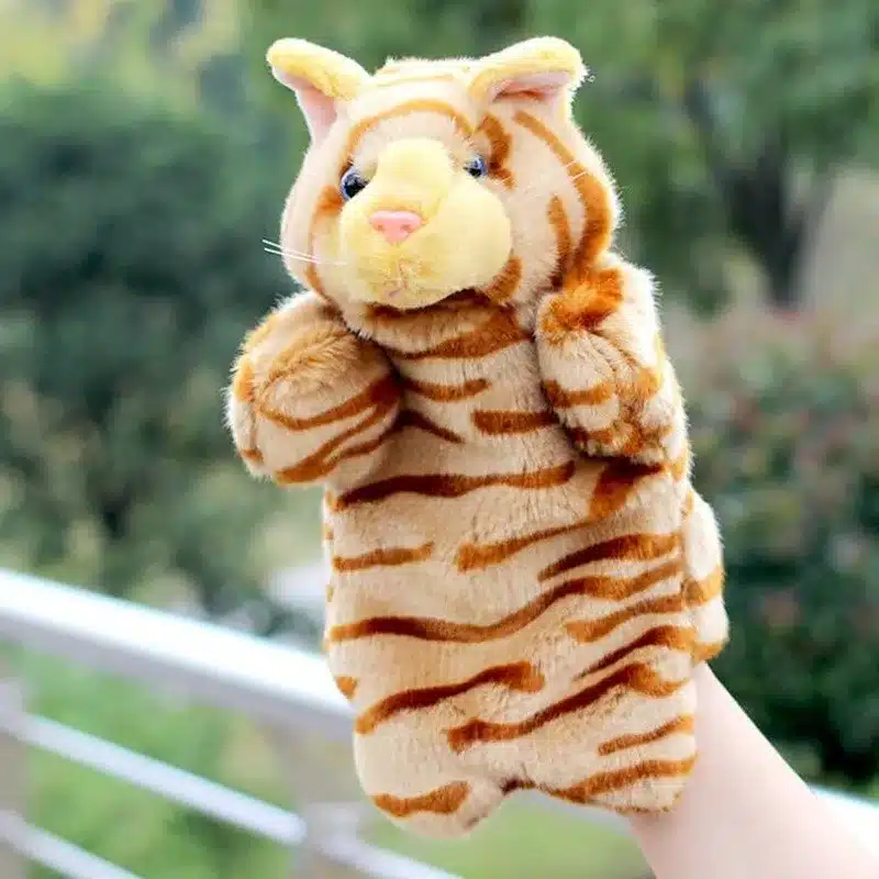 Animal Plush Hand Puppet Doll Toys Pig Cat Owl Monkey Dog Rabbit Shark Bear Puppet Kids Soft Kukla Toys Marionnette 10