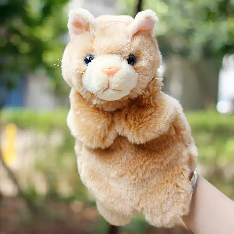 Animal Plush Hand Puppet Doll Toys Pig Cat Owl Monkey Dog Rabbit Shark Bear Puppet Kids Soft Kukla Toys Marionnette 11
