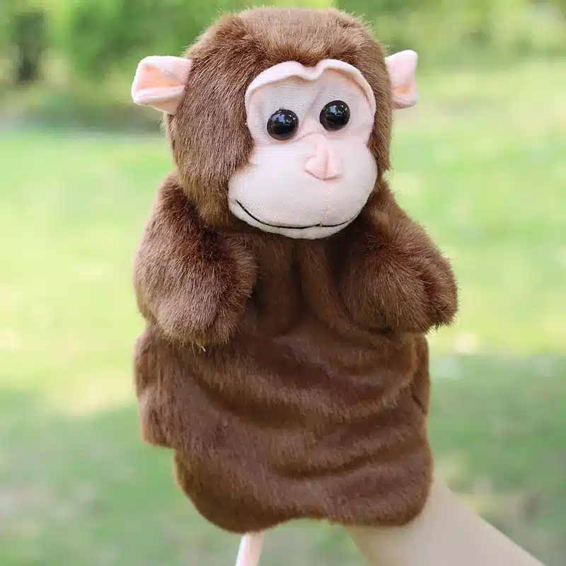 Animal Plush Hand Puppet Doll Toys Pig Cat Owl Monkey Dog Rabbit Shark Bear Puppet Kids Soft Kukla Toys Marionnette 15
