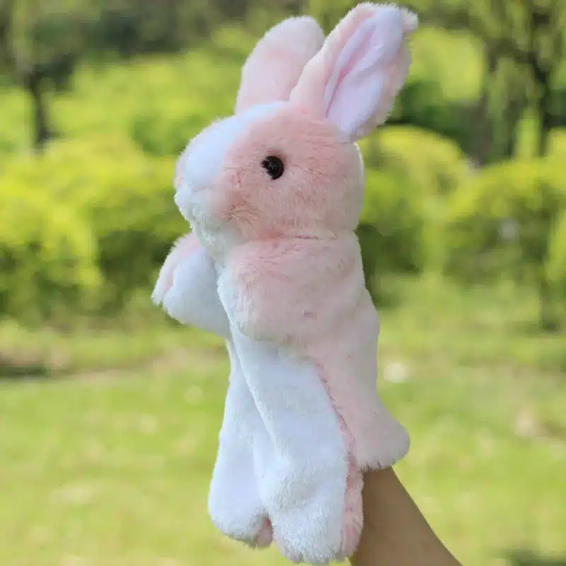 Animal Plush Hand Puppet Doll Toys Pig Cat Owl Monkey Dog Rabbit Shark Bear Puppet Kids Soft Kukla Toys Marionnette 16