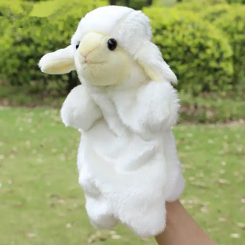 Animal Plush Hand Puppet Doll Toys Pig Cat Owl Monkey Dog Rabbit Shark Bear Puppet Kids Soft Kukla Toys Marionnette 17
