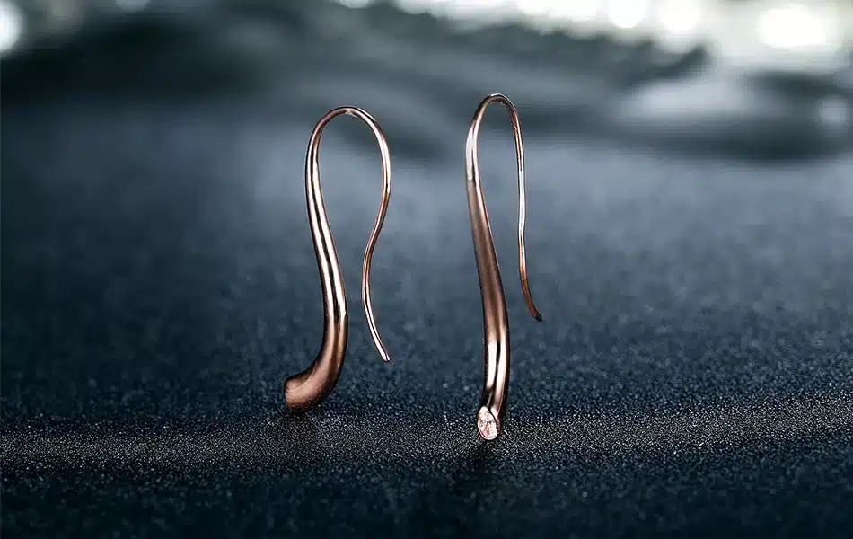 ORSA JEWELS 2017 Hot Trendy Rose Gold Color Earrings 100% Allergy Free Earrings with White Cubic Zirconia Stone Earrings OE168 40