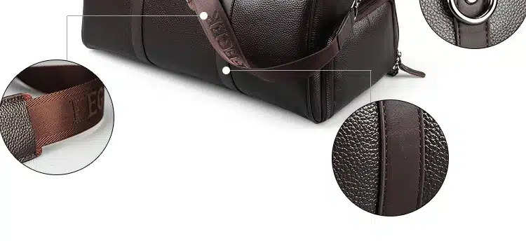 Free shipping FEGER brand fashion extra large weekend duffel bag big genuine leather business men's travel bag popular design 17