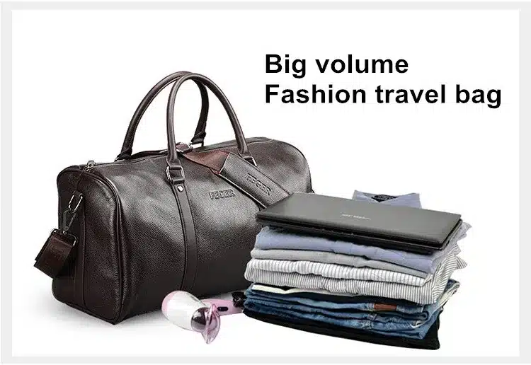 Free shipping FEGER brand fashion extra large weekend duffel bag big genuine leather business men's travel bag popular design 39