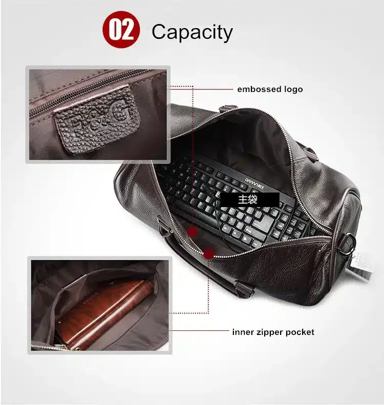 Free shipping FEGER brand fashion extra large weekend duffel bag big genuine leather business men's travel bag popular design 40