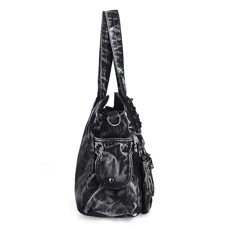 iPinee Fashion Women Bag Vintage Casual Denim Handbag Lady Large Capacity Jeans Tote Weave tape Creative Shoulder Messenger Bag 15